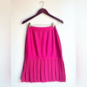 Hot Pink Rebecca Moses Pleated Skirt